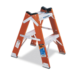 2FT TYPE IA FIBERGLASS TWIN STEP STOOL T6202